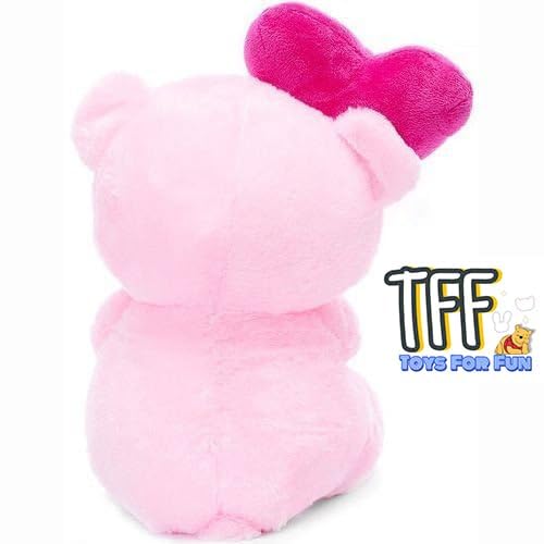 I Love You Balloon Heart Teddy Bear for Valentine Day Gift of Girl - 20 cm (Pink)