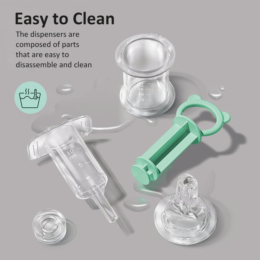 4Pcs Dropper for Baby Medicine Syringe Medicine Pacifier Baby Medicine Dispenser Kit, Food Grade Oral Feeding Syringe and Dropper Set Feeder Dispenser for Infant for Medicine Water Juice