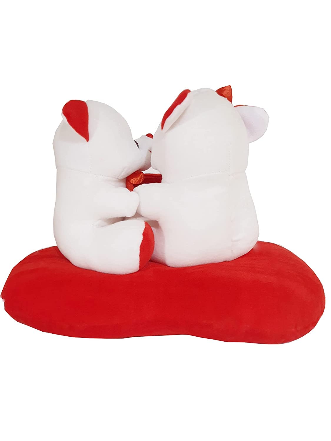 Stuffed Couple on Heart Teddy Bear | Perfect Valentine Gift for Couple