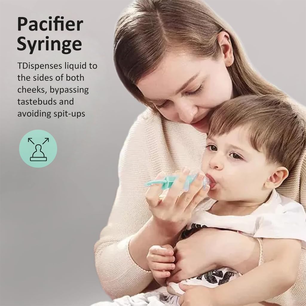 4Pcs Dropper for Baby Medicine Syringe Medicine Pacifier Baby Medicine Dispenser Kit, Food Grade Oral Feeding Syringe and Dropper Set Feeder Dispenser for Infant for Medicine Water Juice