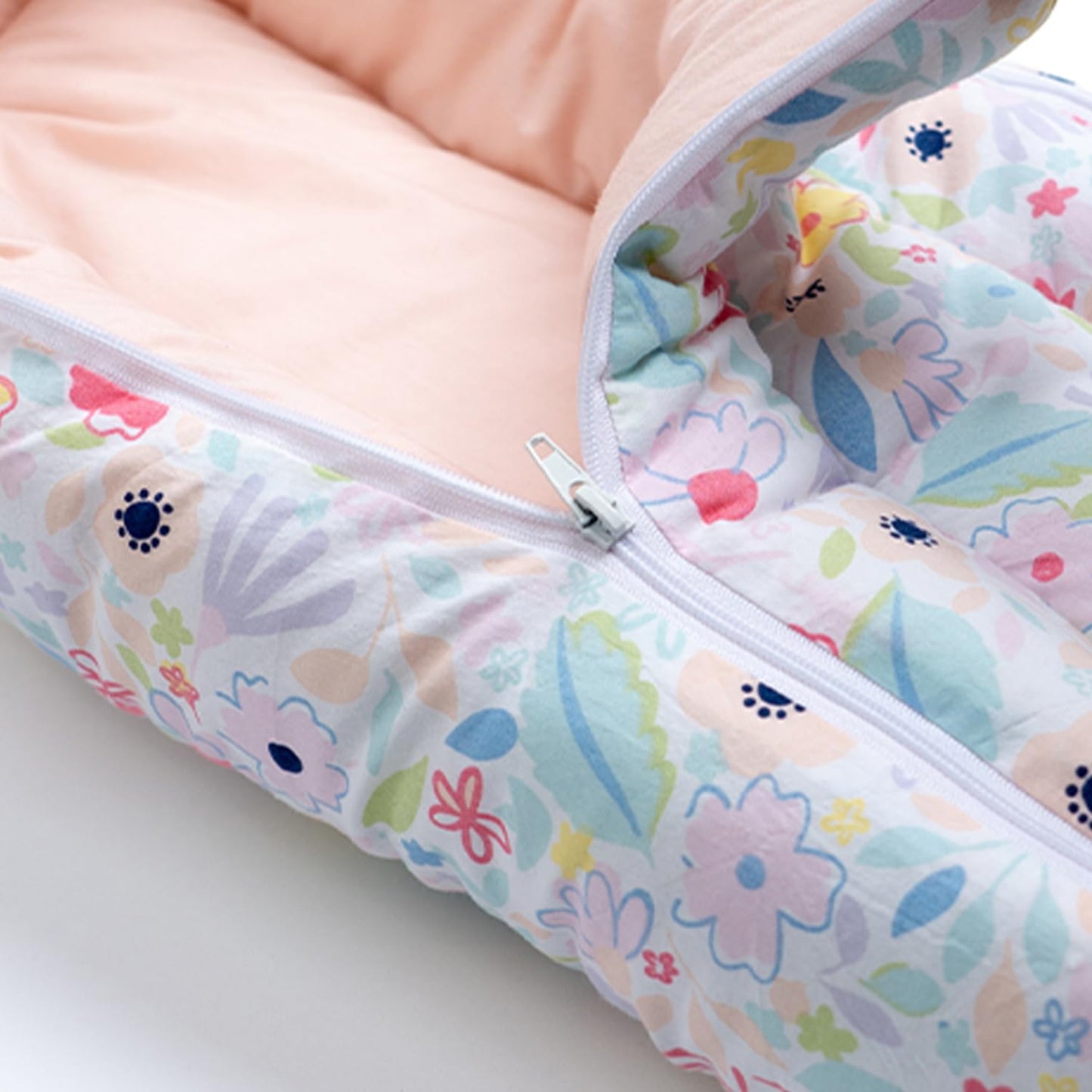 3 in 1 Baby Sleeping Bag & Carry Nest | Cotton Bedding Set for Infants & New Born Baby | Portable/Travel & Skin Friendly | 0-6 Months (Ditsy Bloom)