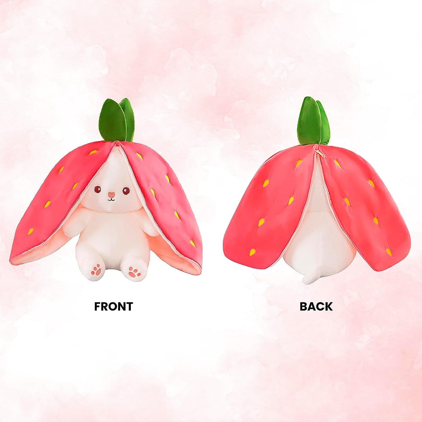 Cute Strawberry Rabbit Convertible Plush / Soft / Stuffed Toy