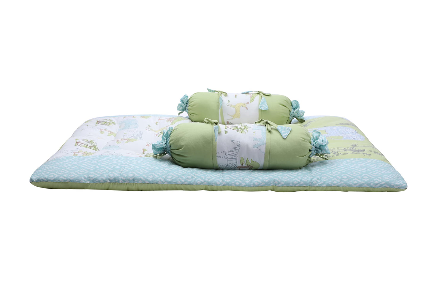 Cotton Bedding Set (3 Pieces, 0-2 Years, 88 Cm X 60 Cm, Savanna, Green, Single Size)