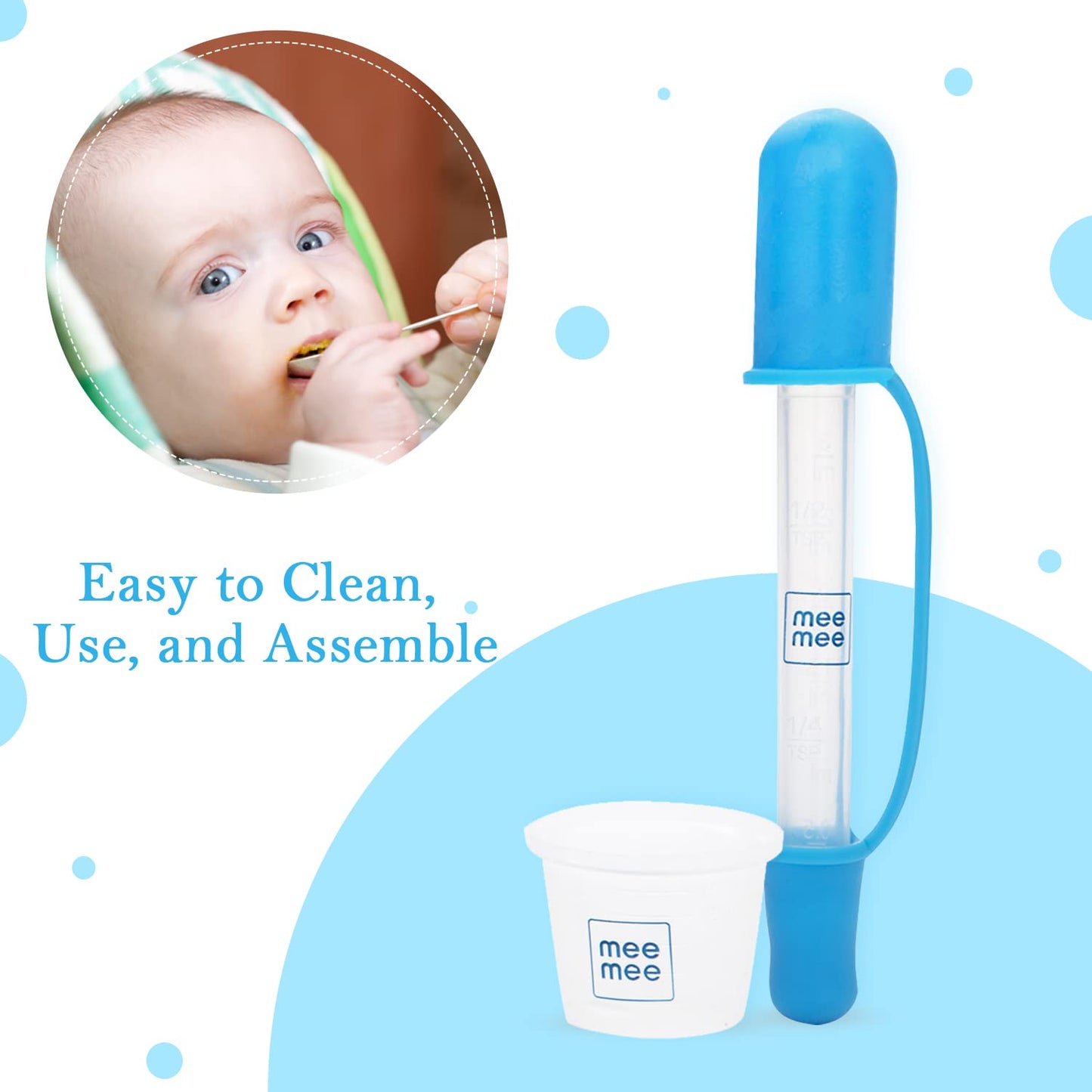 Mee Mee Accurate Medicine Dropper & Dispenser (Blue)