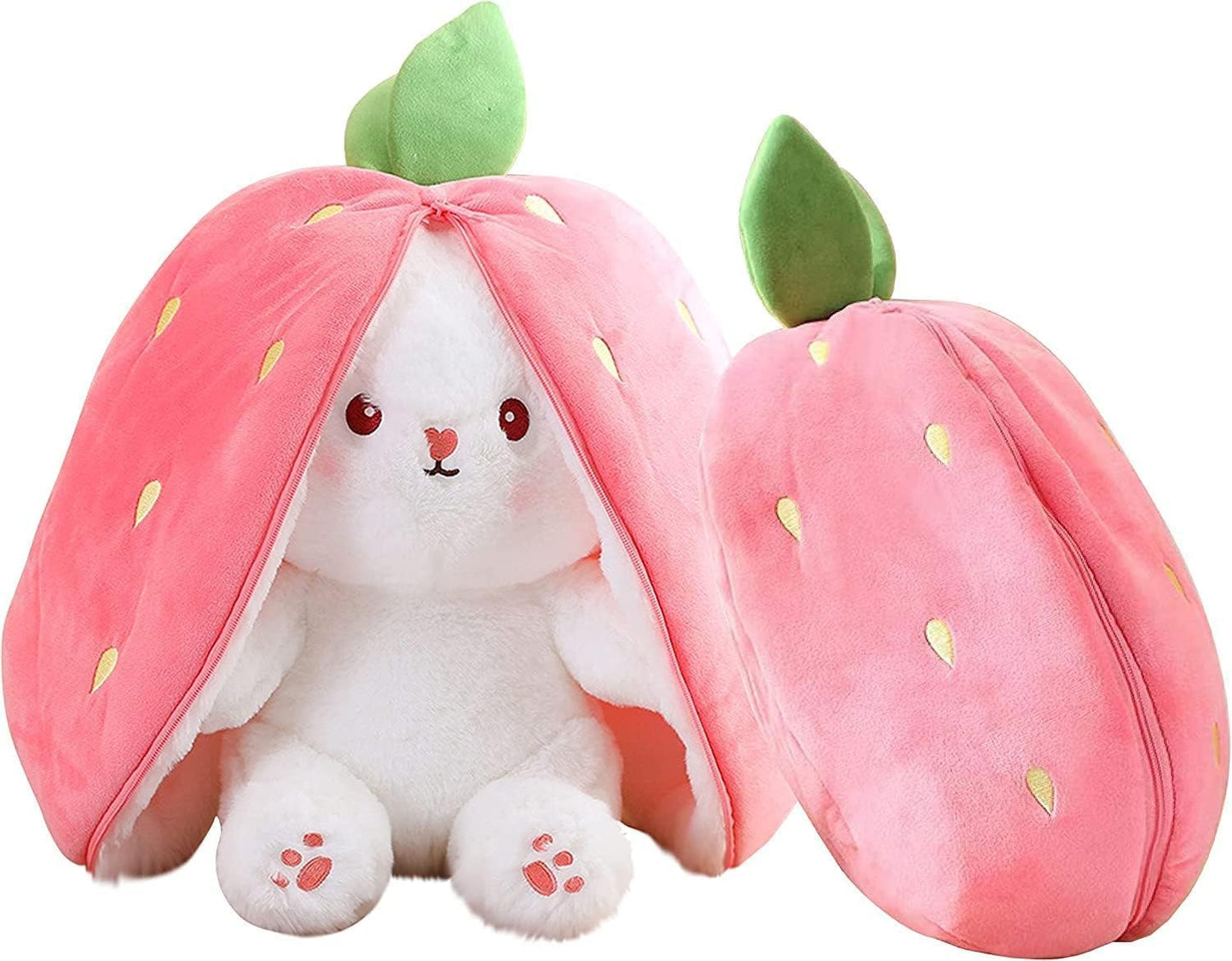 Cute Strawberry Rabbit Convertible Plush / Soft / Stuffed Toy