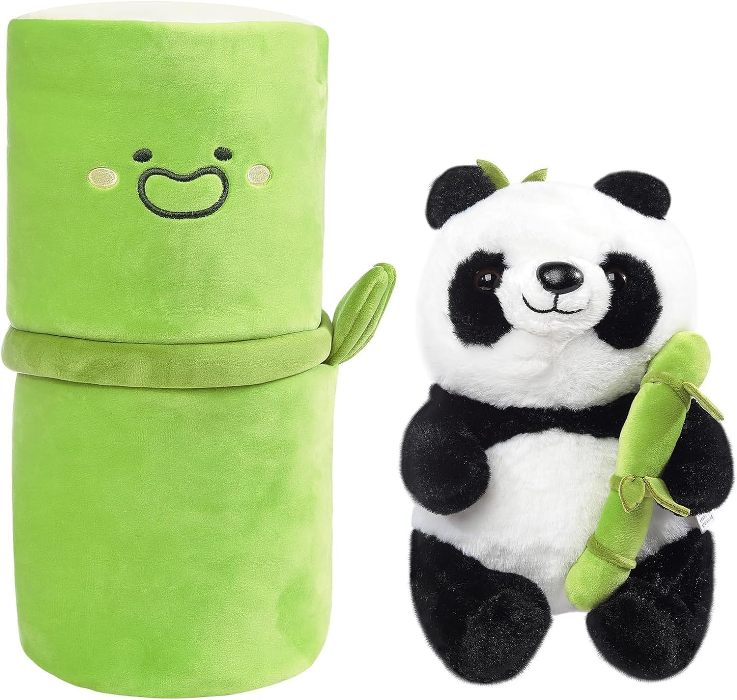 Bamboo Panda Plush Toy - Soft Stuffed Panda Bear Pillow and Plushie